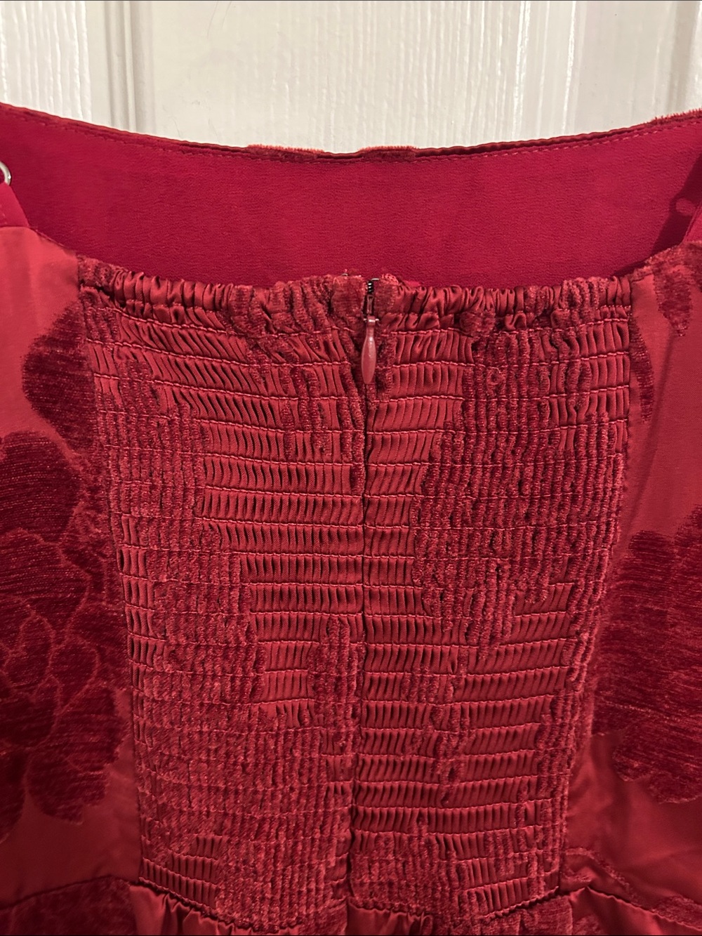 Reformation Frankie Scarlet Slip Maxi Dress Floral Velvet Burnout New Size 10 - Picture 11 of 15
